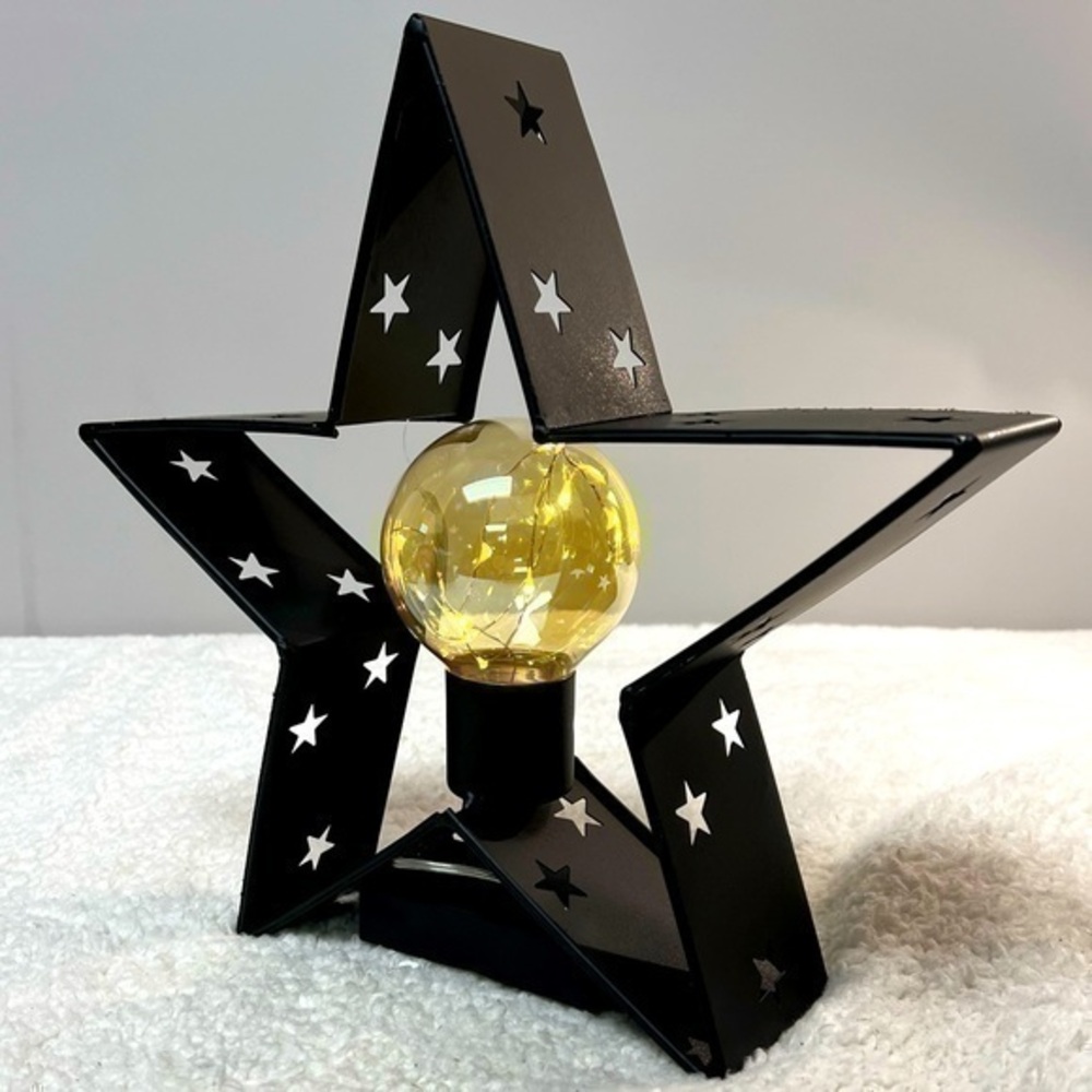 BI Country Rustic Black Star LED Indoor/Outdoor Light